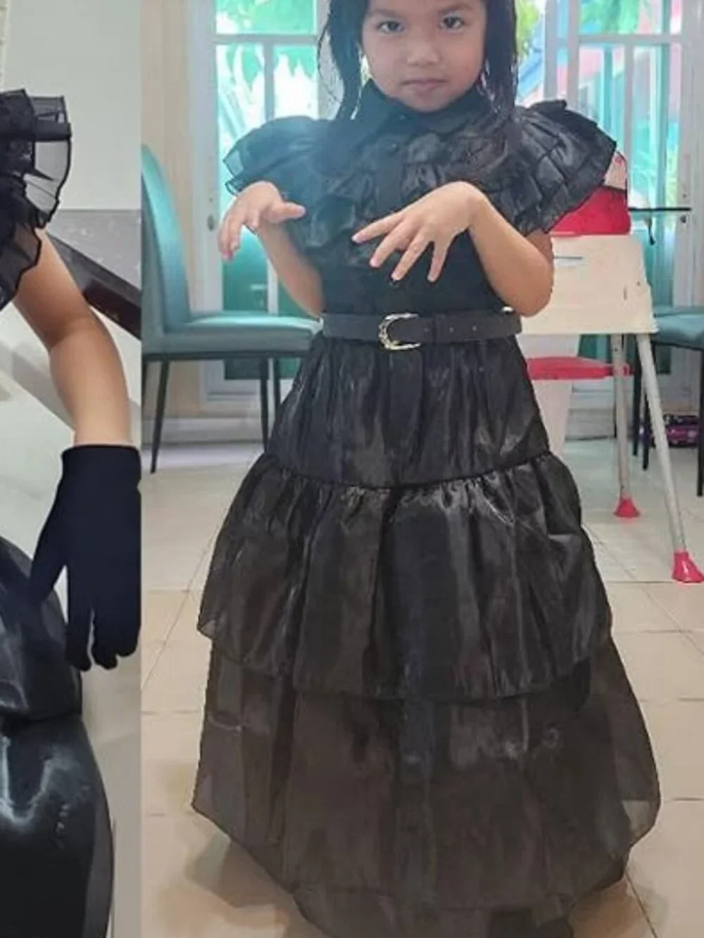 Girl's Wednesday From The Adams Family Costume - Size: 9-10 Years